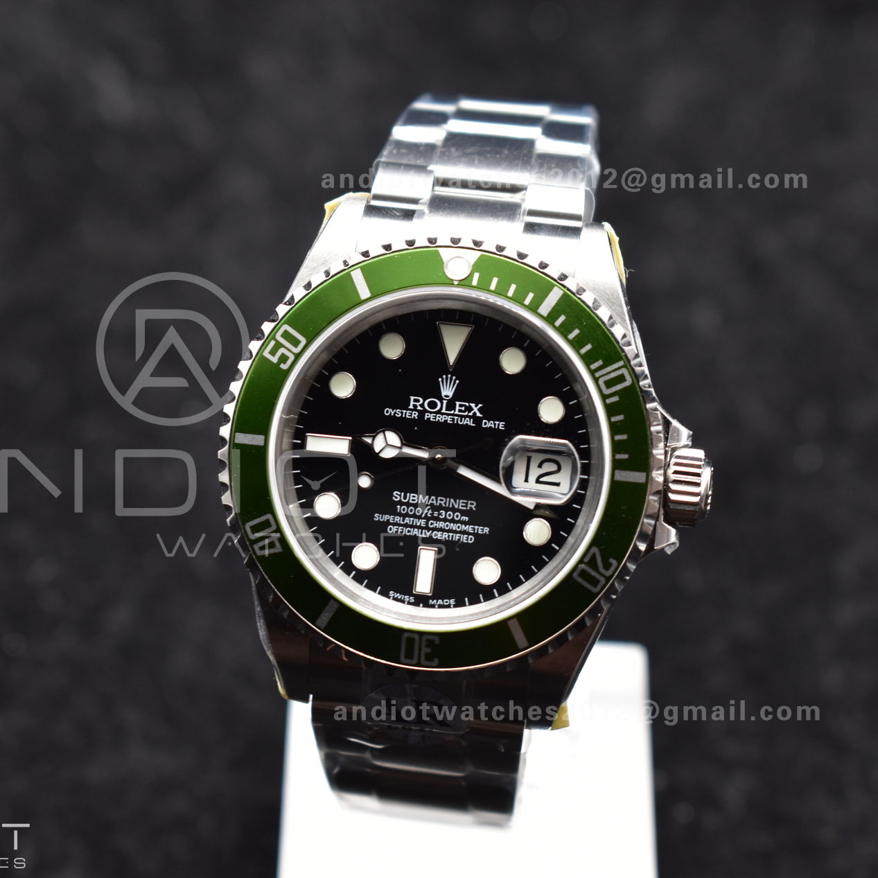 Submariner 16610 LV Green 904L Steel ARF1:1 Best Edition on SS Bracelet SH3135 V2